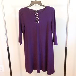 MSK knee length purple dress size petite large